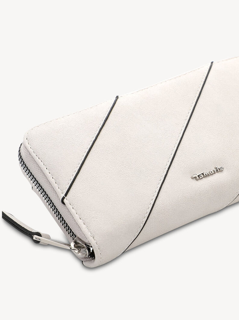 Portemonnee - grijs, ecru, hi-res