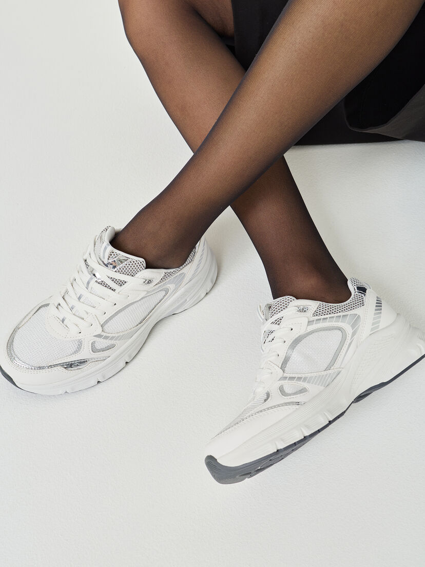Sneaker, WHITE/SILVER, hi-res