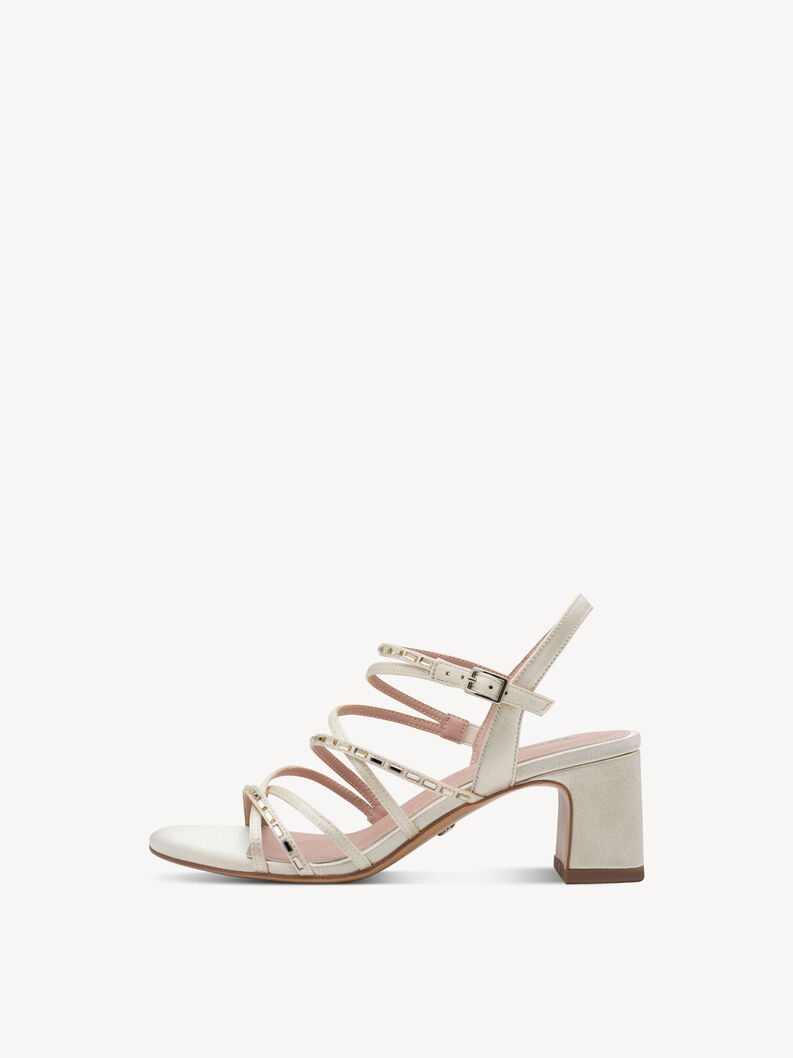 Sandale &agrave; talon - blanc, PEARL, hi-res