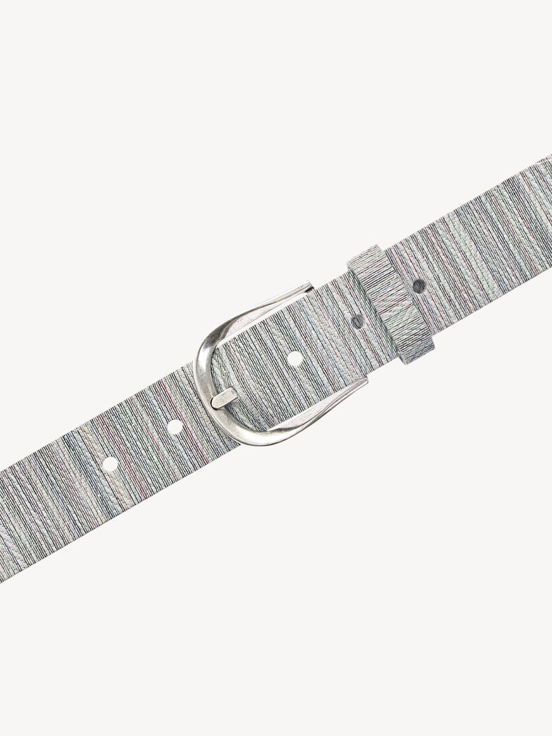 Leather Belt - white, Wei&szlig;-Multicolour, hi-res