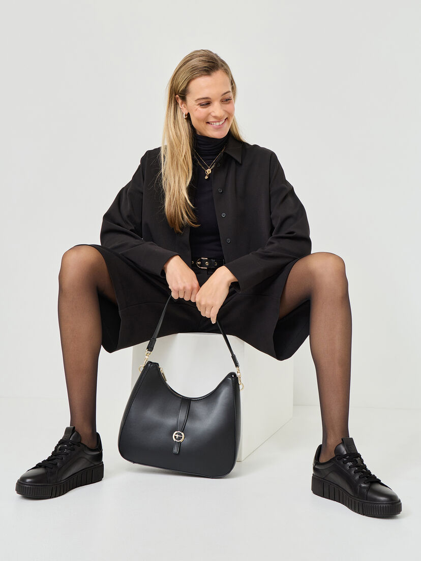 Sneaker, BLACK LEATHER, hi-res