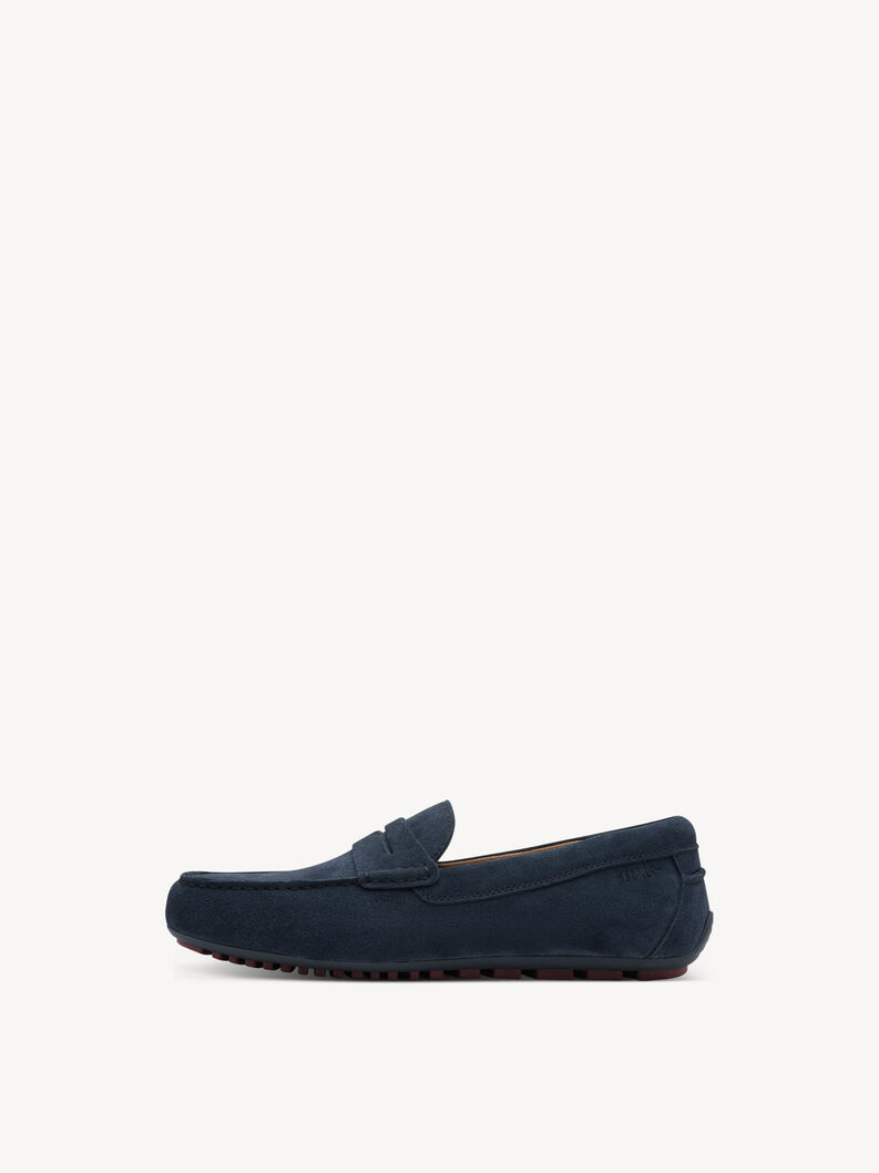 Leather Slipper - blue, NAVY, hi-res
