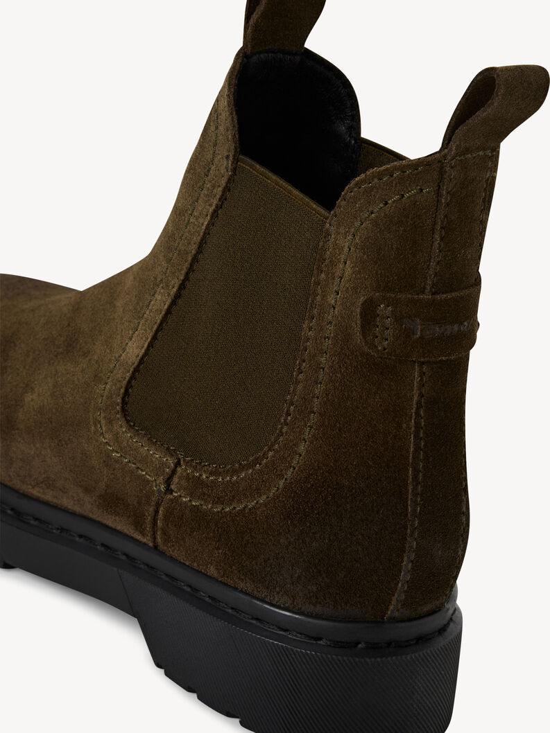 Bottine Chelsea en cuir, OLIVE SUEDE, hi-res