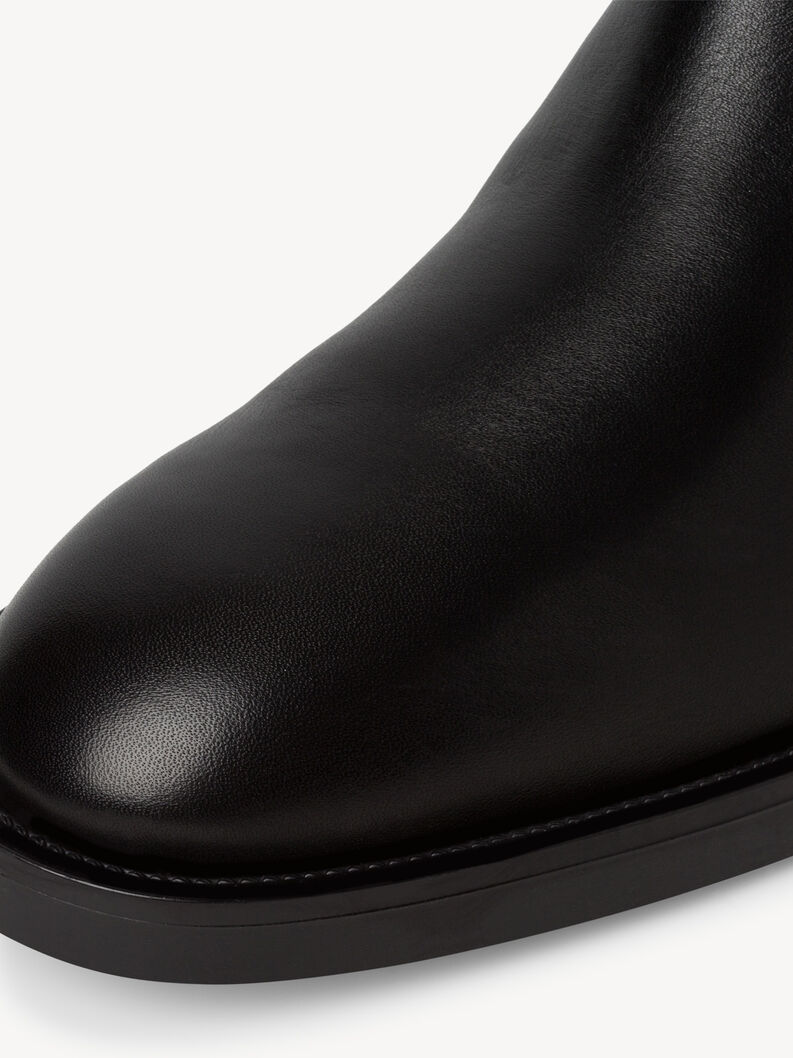 Leather Boots - black, BLACK, hi-res