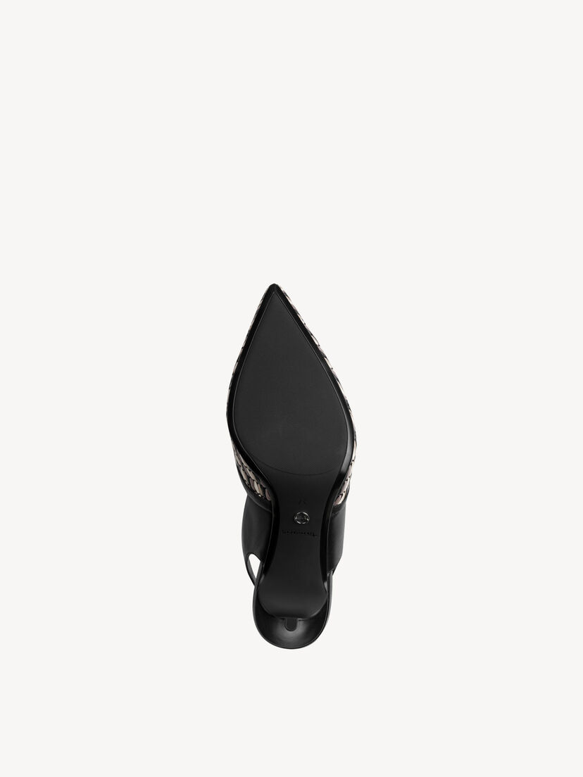 Slingpumps - zwart, BLACK COMB, hi-res