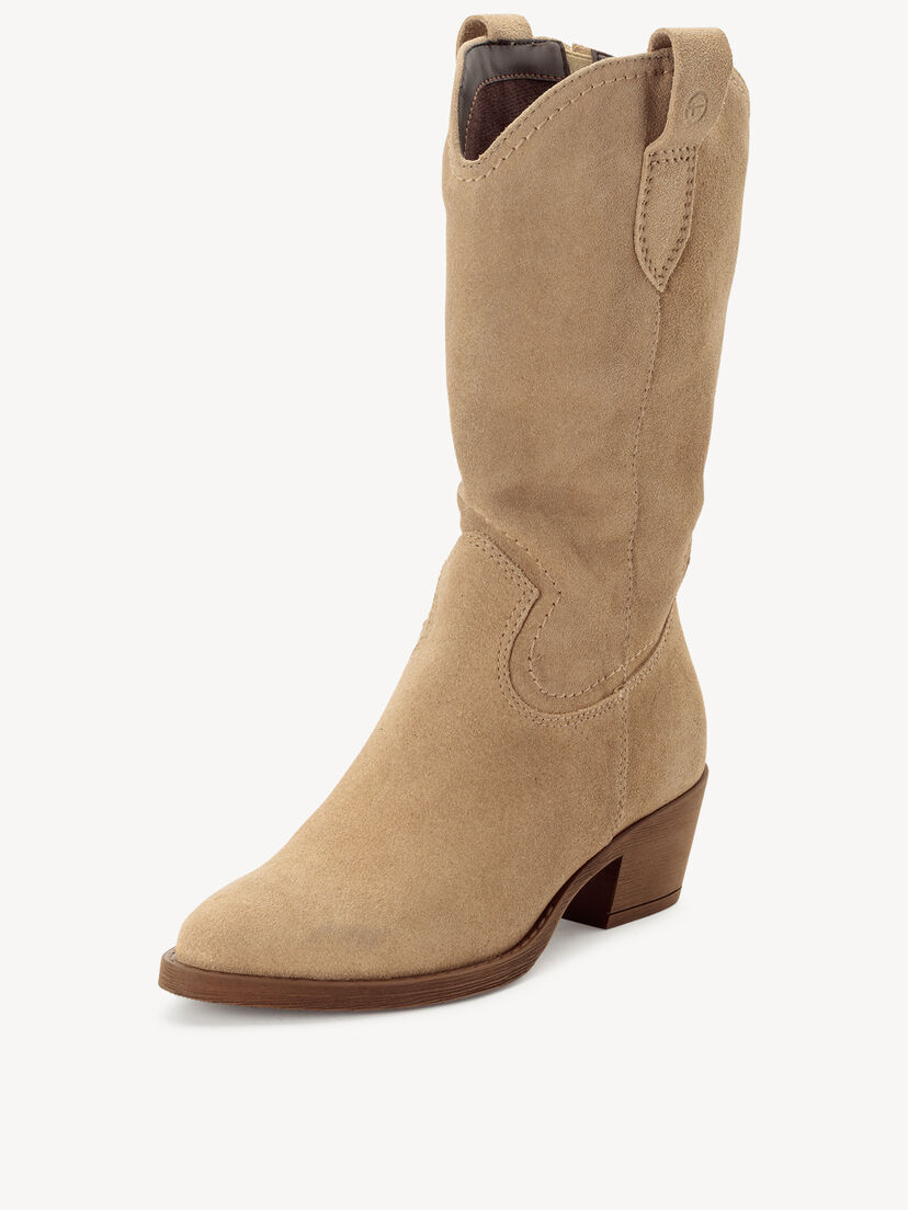 Leren Laarzen - beige, beige, hi-res