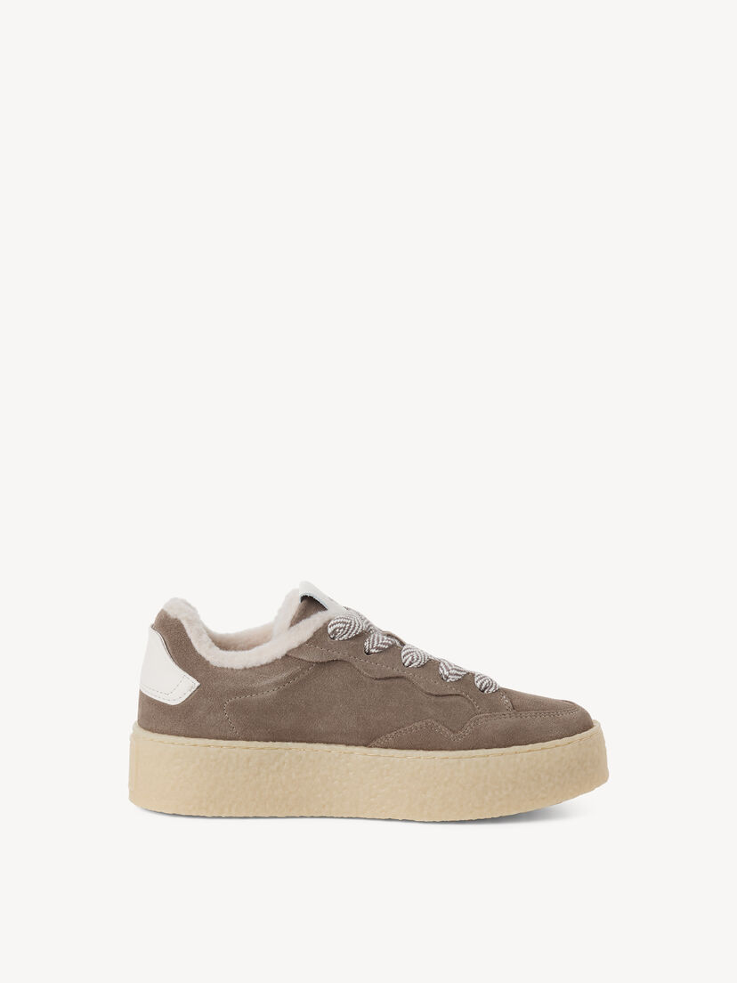 Leren Sneaker - beige, TAUPE, hi-res