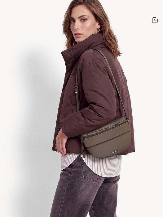Schoudertas, taupe, hi-res
