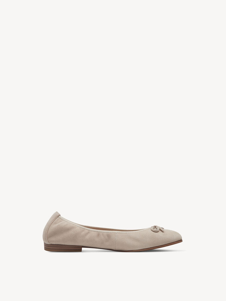 Lederballerina - beige, TAUPE, hi-res