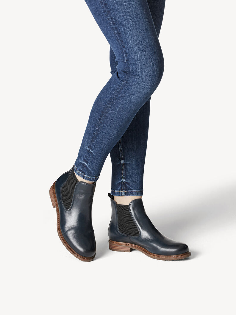 Leather Chelsea boot - blue, NAVY LEATHER, hi-res