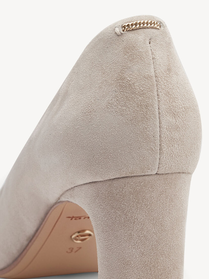 Leren Pumps - beige, TAUPE, hi-res