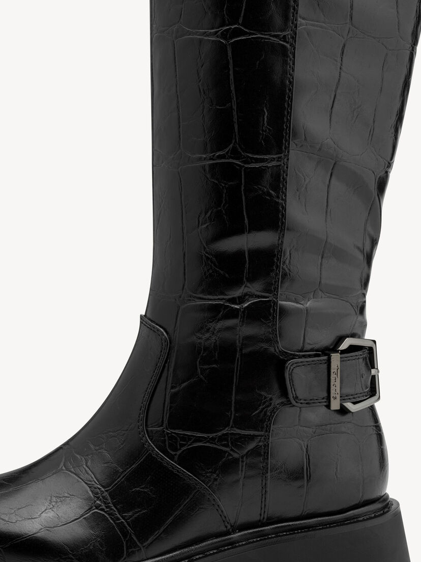 Laarzen - zwart, BLACK CROCO, hi-res