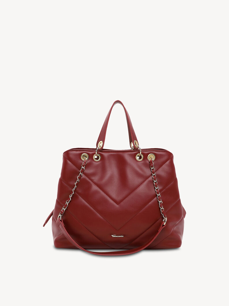 Shopping bag - red, darkred, hi-res