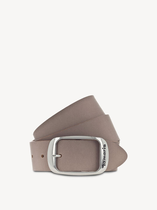 Leren riem, grau taupe, hi-res