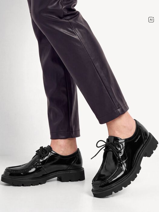 Lage schoen, BLACK PATENT, hi-res