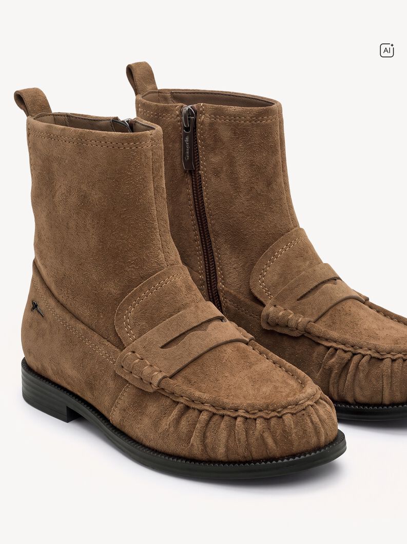 Lederstiefelette - braun, CAMEL, hi-res