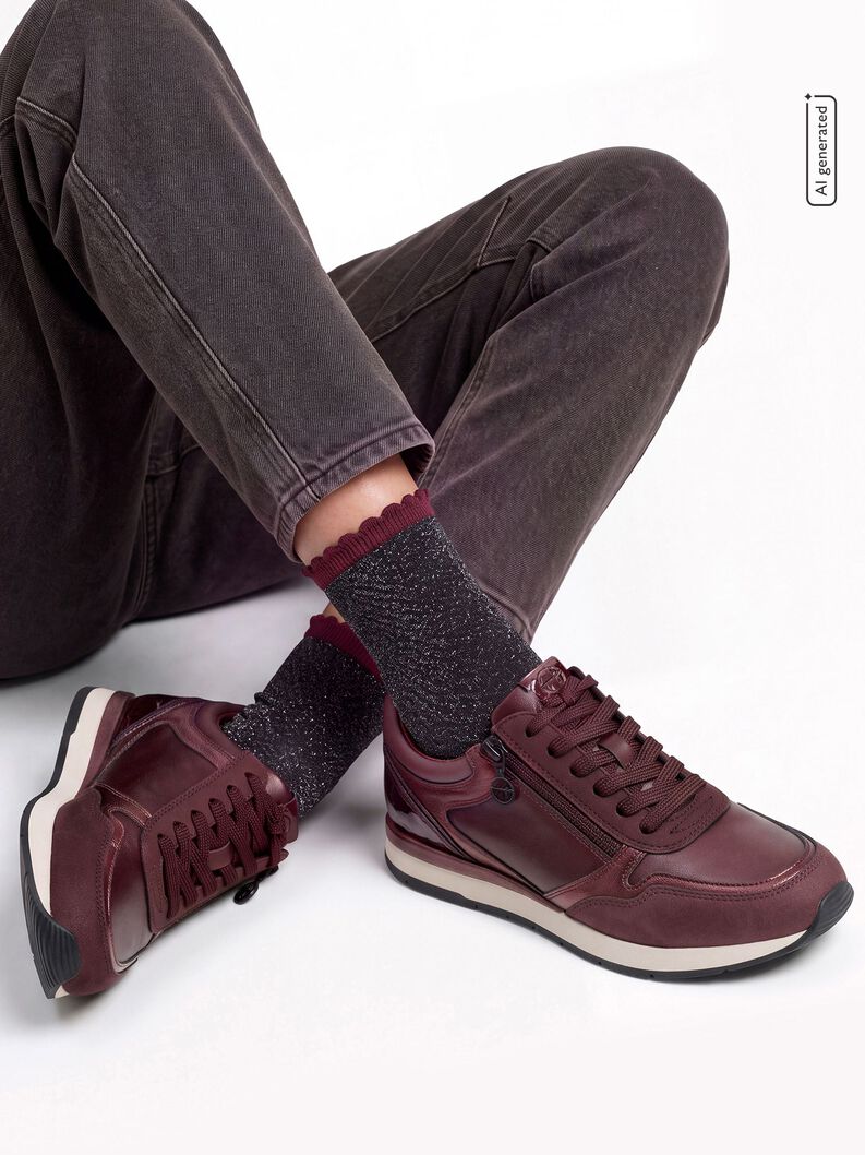 Sneaker, BURGUNDY COMB, hi-res