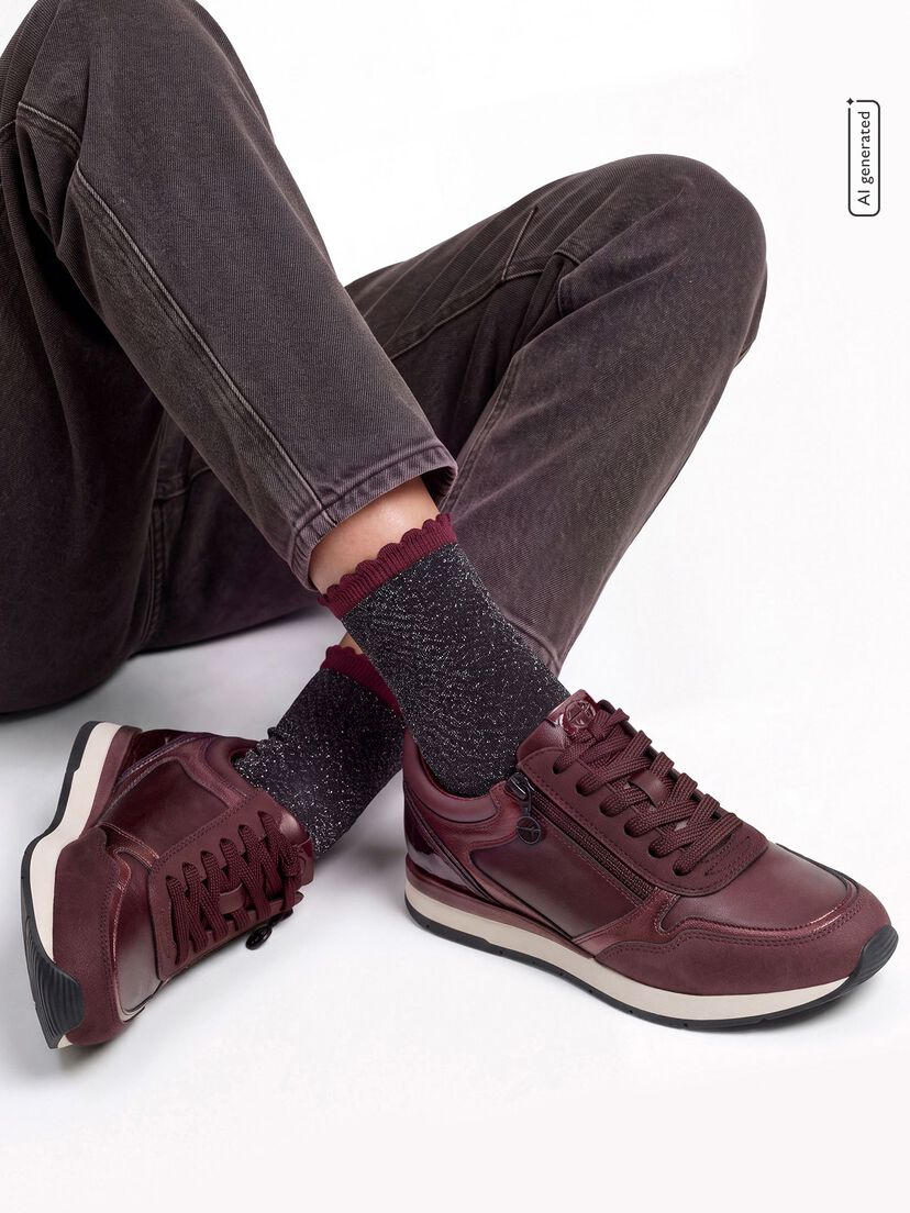 Sneaker, BURGUNDY COMB, hi-res