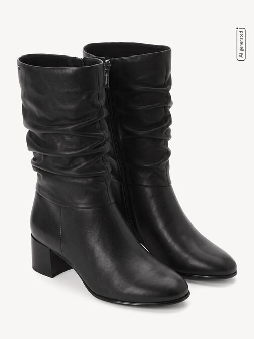 Stiefelette, BLACK LEATHER, hi-res