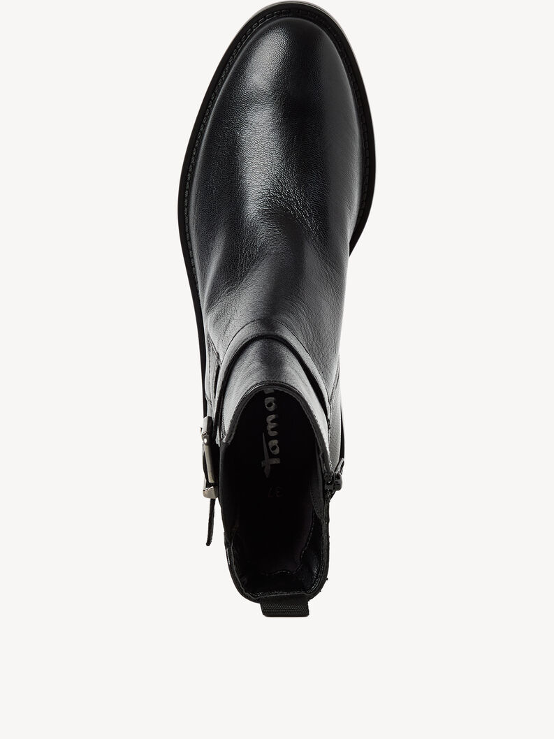Bottine Chelsea en cuir - noir, BLACK, hi-res