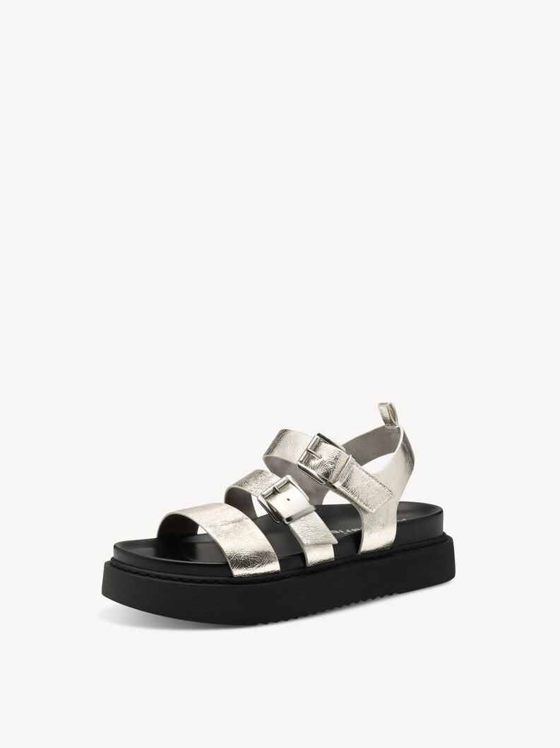 Sandaletter - metallic, PLATINUM, hi-res