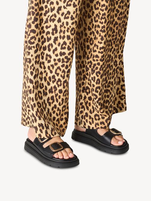 Slipper, BLACK LEATHER, hi-res