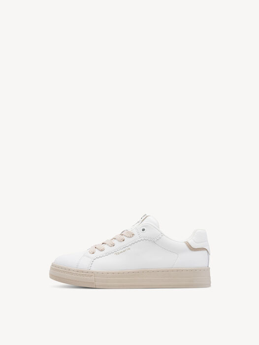 Sneaker, WHITE LEATHER, hi-res