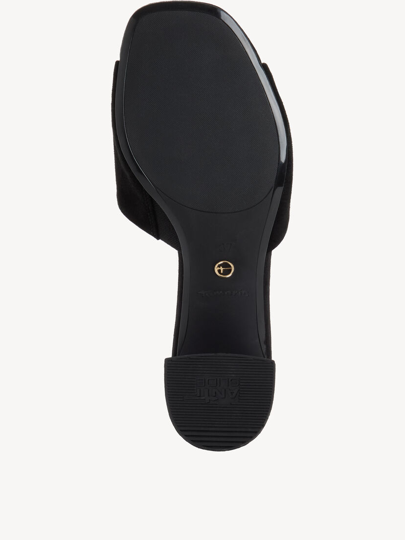 Leren Slipper - zwart, BLACK SUEDE, hi-res