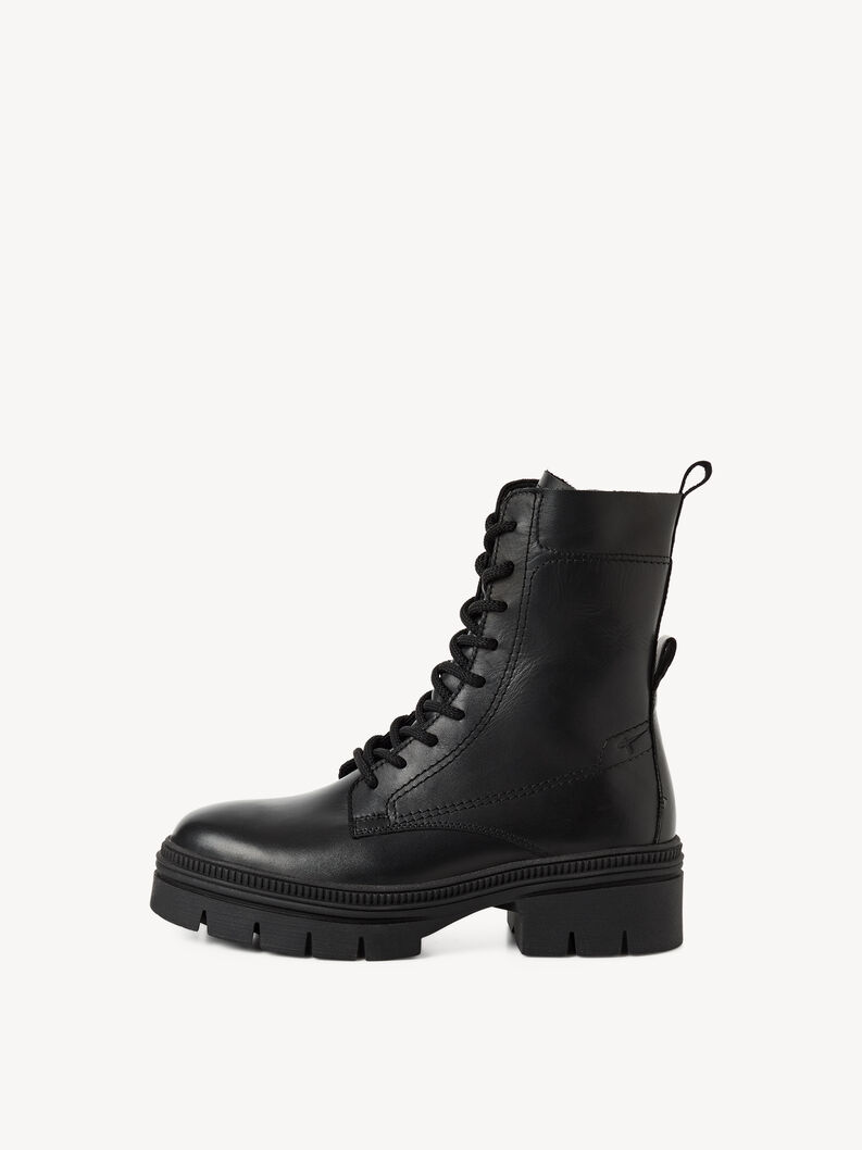 Bottine en cuir - noir doublure chaude, BLACK LEATHER, hi-res