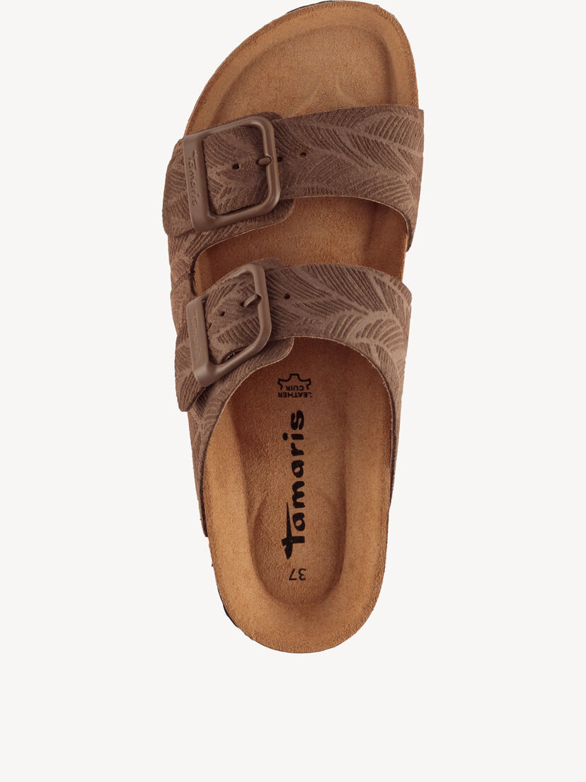 Leren Slipper - bruin, CHOCOLATE, hi-res