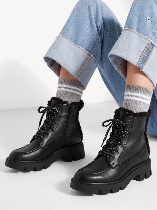 Enkellaarsje, BLACK LEATHER, hi-res
