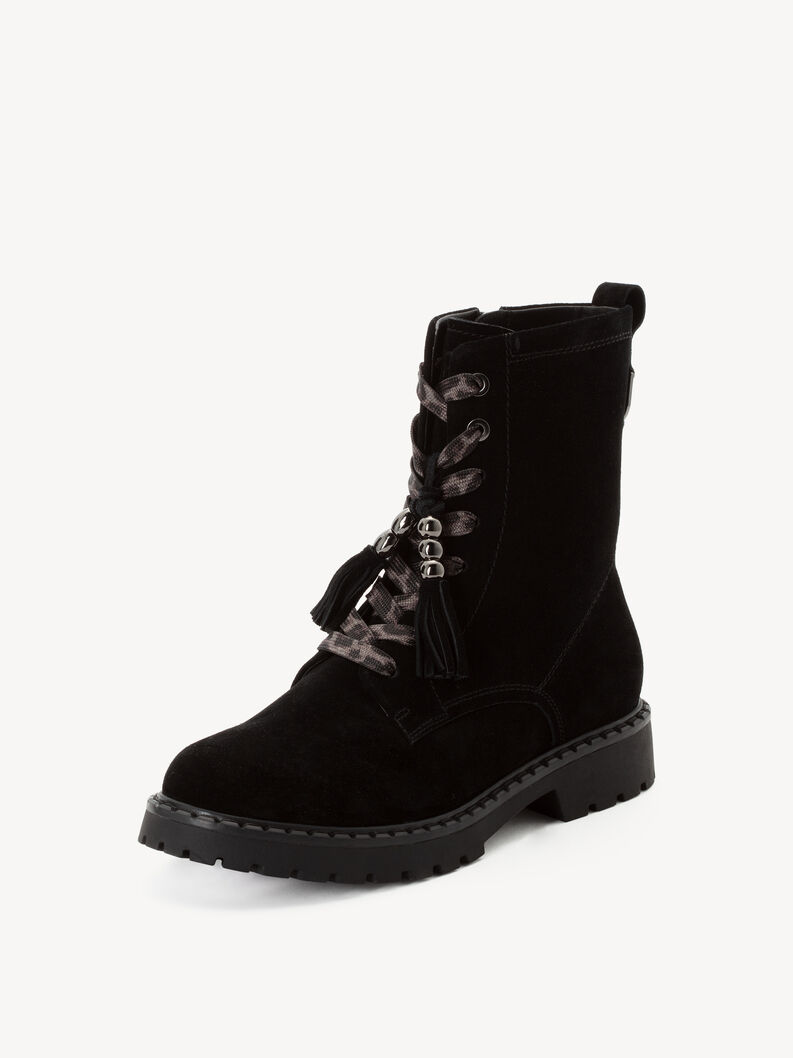 Bottine en cuir - noir, BLACK, hi-res