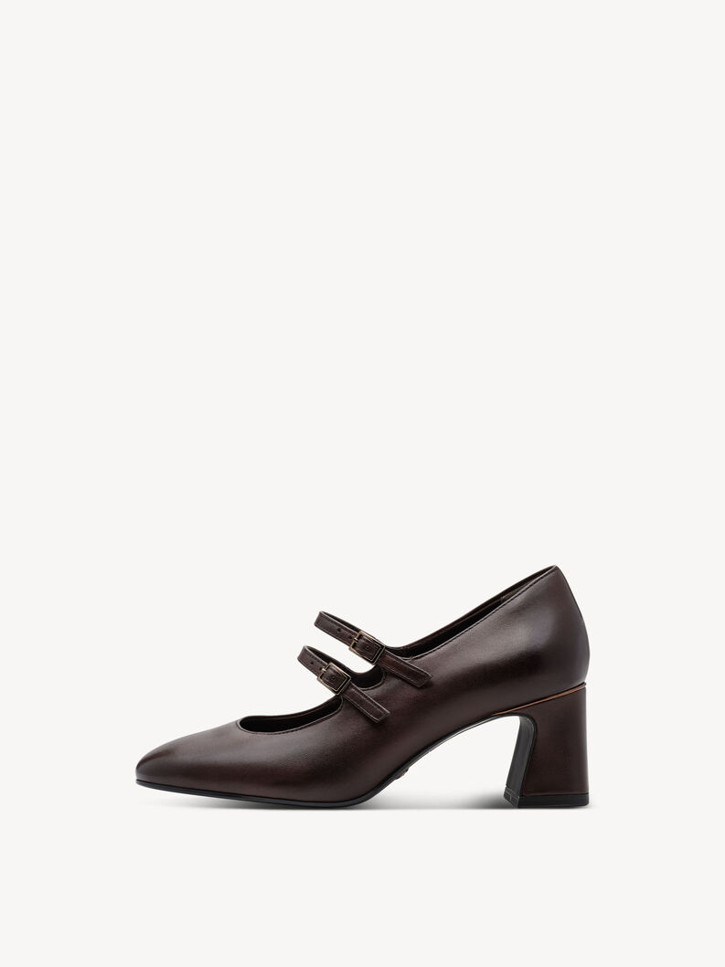 Escarpin en cuir - marron, MAHOGANY, hi-res