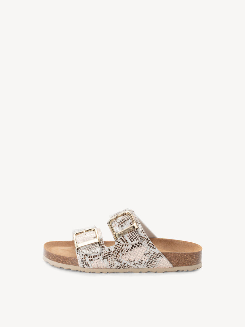 Pantolette - beige, BEIGE/SNAKE, hi-res