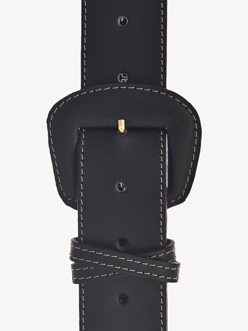 Leather Waist belt - black, black, hi-res