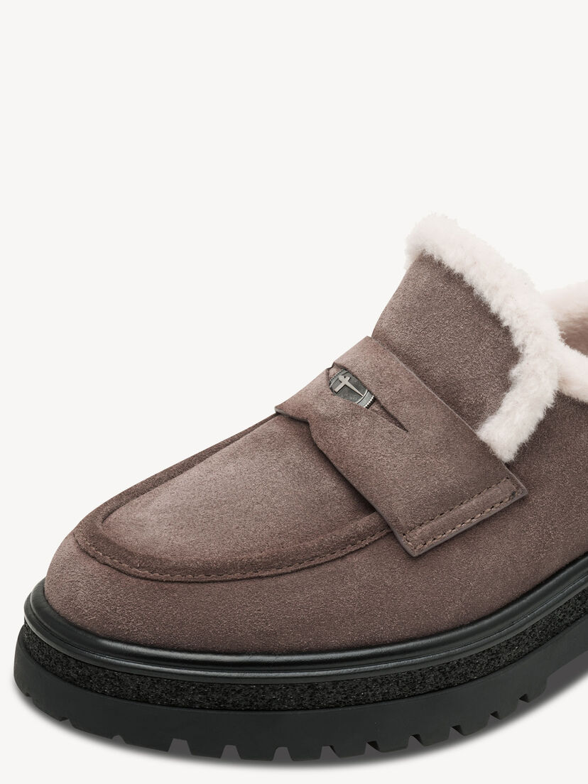 Leren Instappers - beige, TAUPE, hi-res