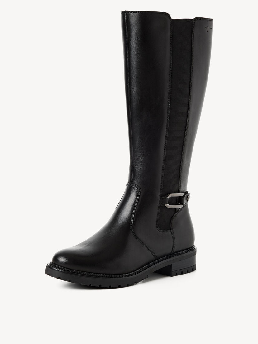 Leren Laarzen - zwart, BLACK, hi-res