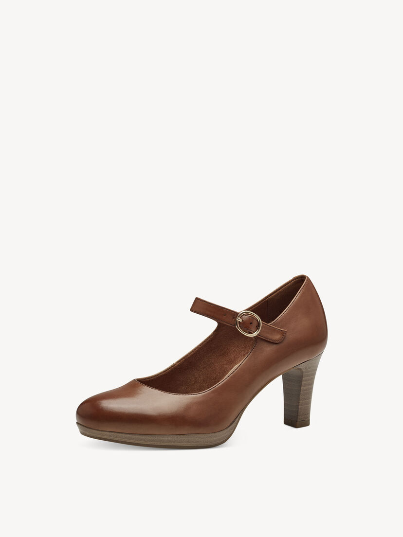 Leren Pumps - bruin, MUSCAT, hi-res