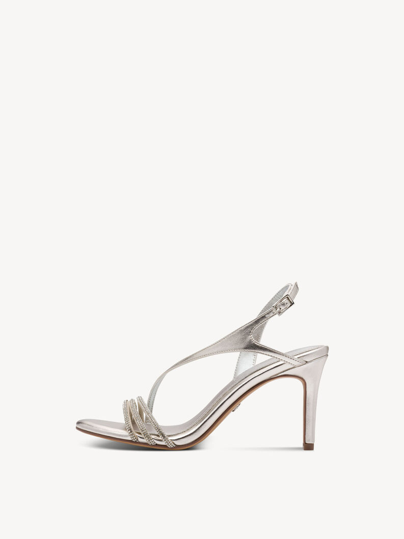 Sandalette - metallic, PLATINUM, hi-res