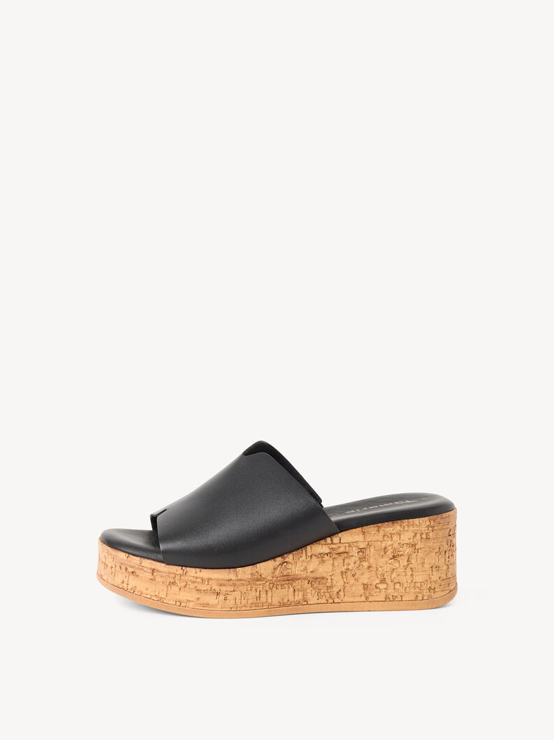 Leather Mule - black, BLACK LEATHER, hi-res