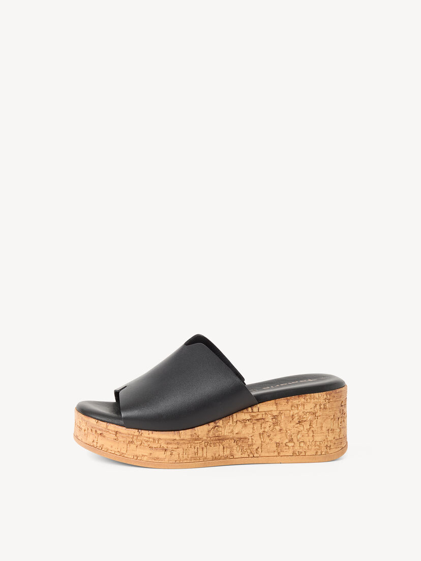 Leren Slipper - zwart, BLACK LEATHER, hi-res