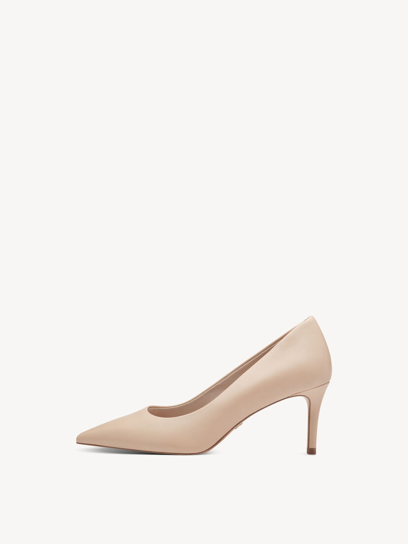 Leren Pumps - beige, NUDE, hi-res