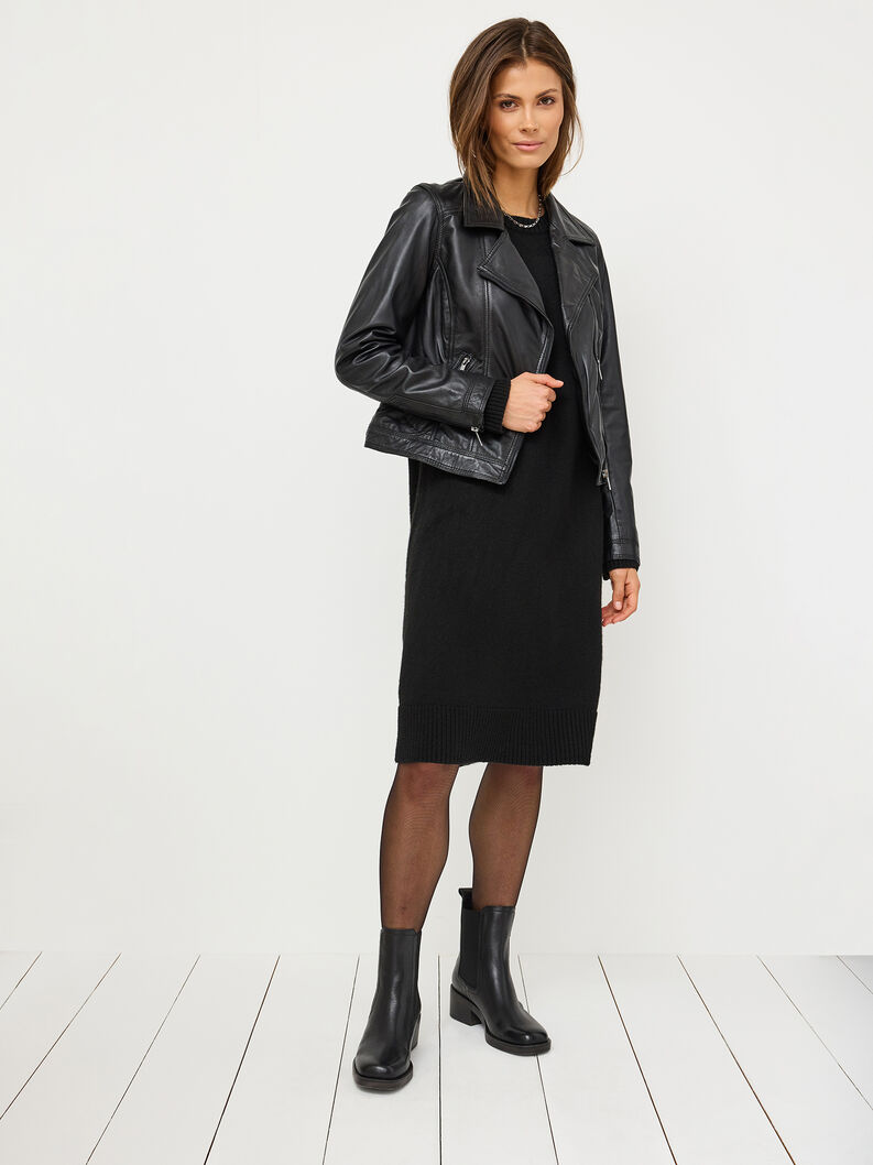 Veste en cuir - noir, Black Beauty, hi-res