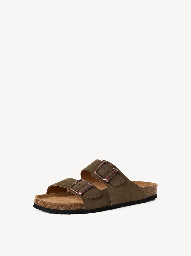 Leather Mule - green, OLIVE, hi-res