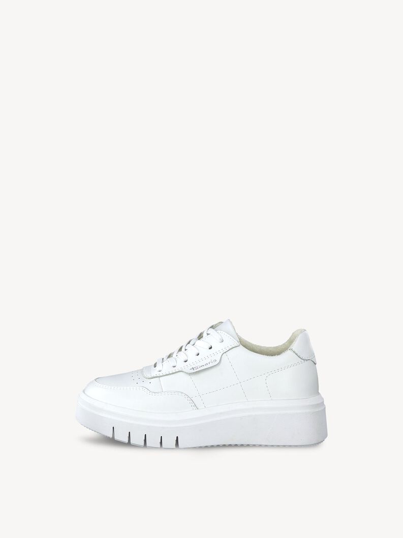 Leren Sneaker - wit, WHITE UNI, hi-res