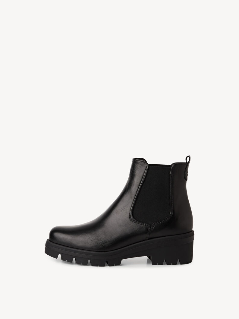 Bottine Chelsea en cuir - noir, BLACK, hi-res