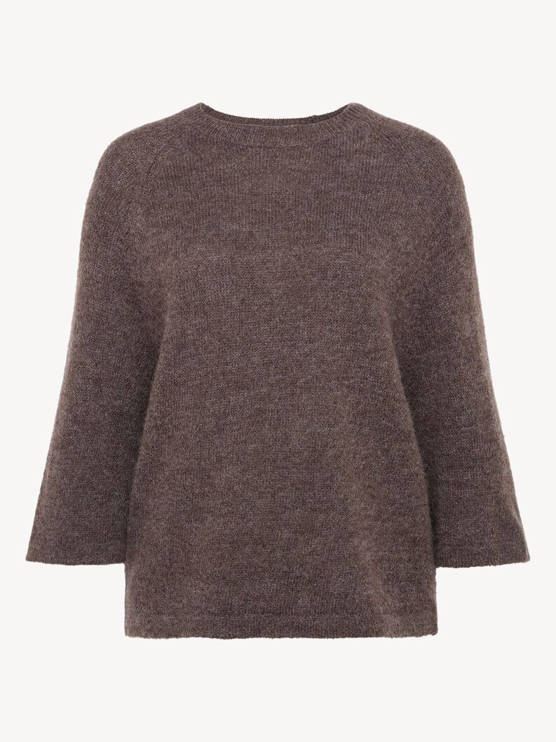 Strickpullover - braun, Mid Brown Melange, hi-res