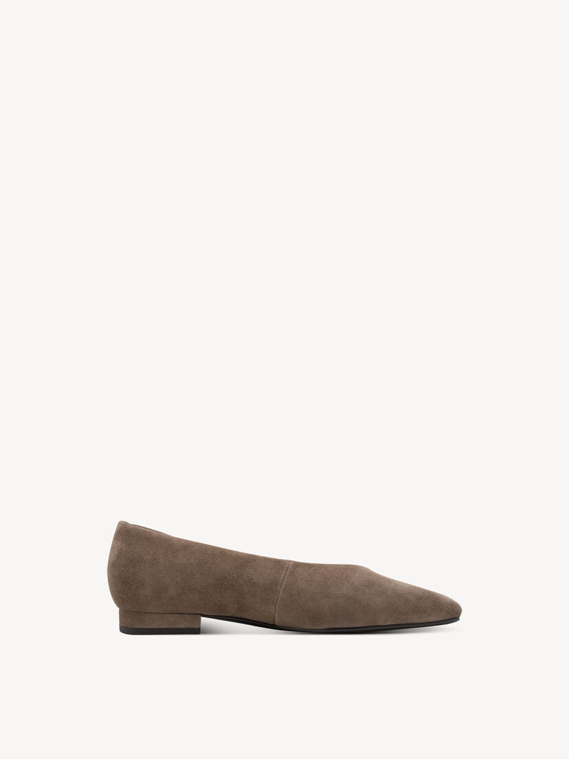 Leren Ballerina - beige, TAUPE, hi-res