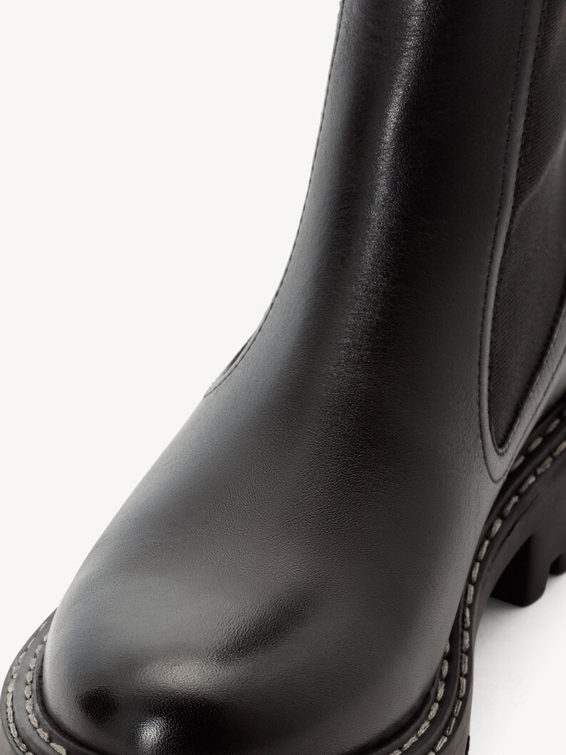 Leder Chelsea Boot - schwarz, BLACK, hi-res