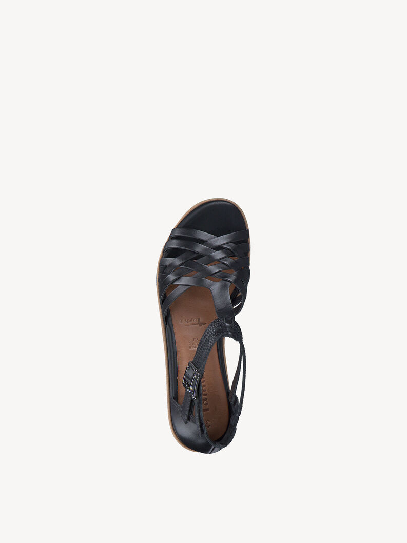Sandale à Talon Bloc Tamaris Femme 1-28291-44 - Semelle Antidérapante, Confortable, Fermeture Velcro
